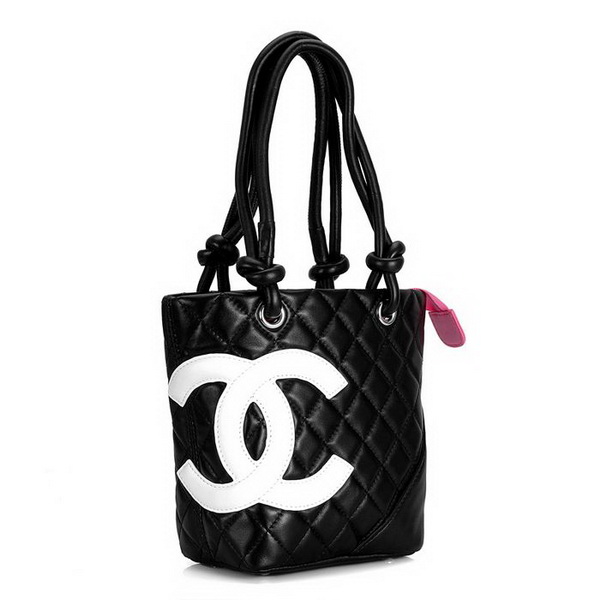 7A Discount Chanel Cambon Small Shoulder Bags 25166 Black-White